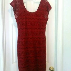 Cato cranberry red cocktail dress. Size XL